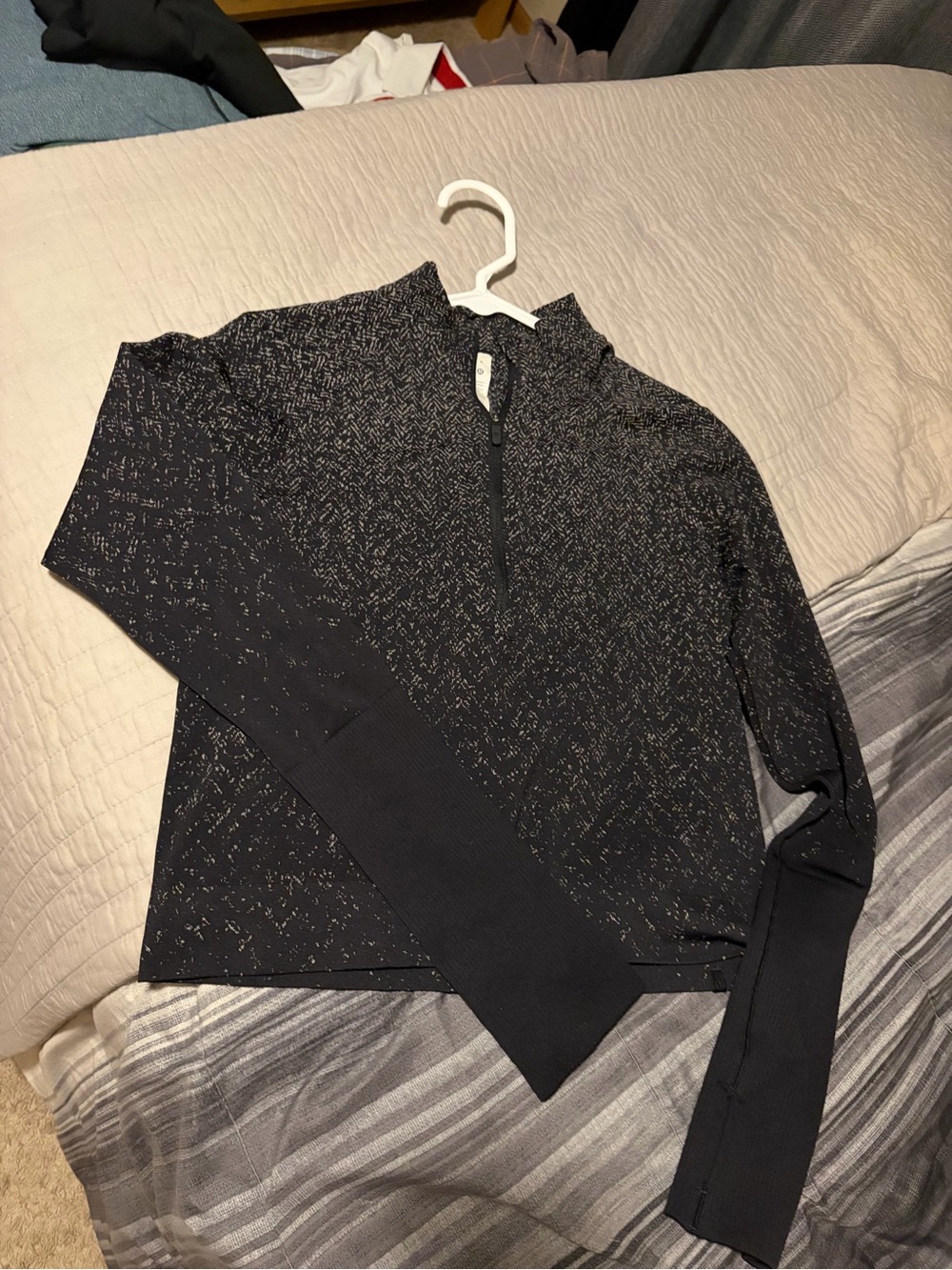 Lululemon Black Speckled Quarter-Zip Pullover